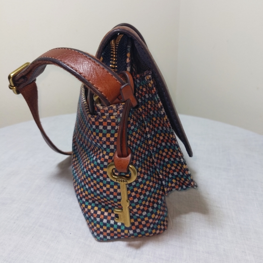 Fossil Kinley Small Crossbody Teal/Brown ZB7610-725 NWOT - Picture 6 of 12